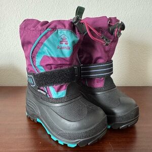 Kamik Kids' Black and Purple Winter Boots